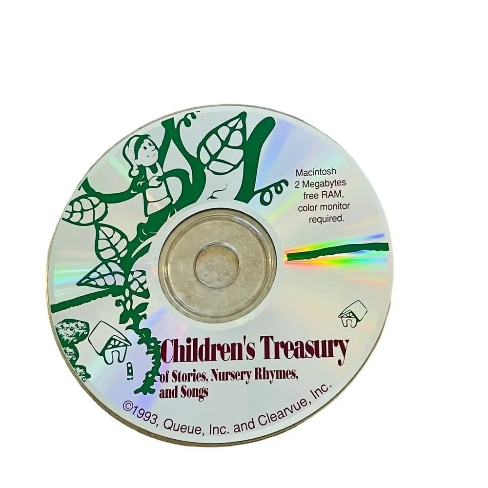 10/25🦋 Queue Children's Treasury of Stories, Nursery Rhymes & Songs CD-ROM (Mac)